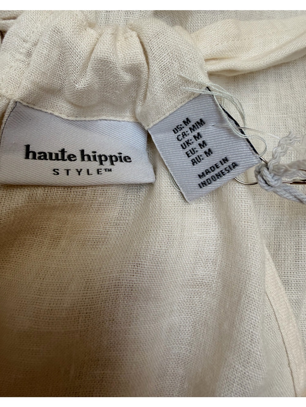 NWT Haute Hippie White Sleeveless Wide-Leg Linen Jumpsuit - Picture 5 of 8